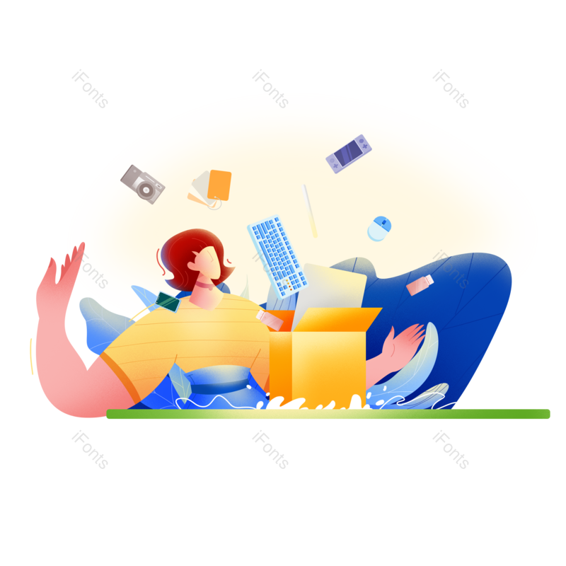 装饰元素图片,扁平化元素,学校PNG,电商免抠素材